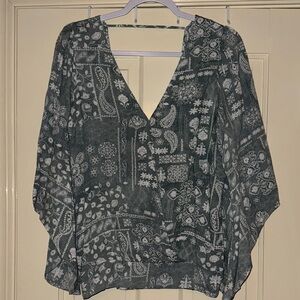 Floral V-Neck Women's Top